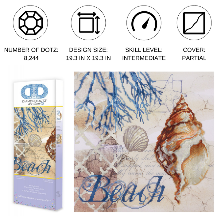 Diamond Dotz Beach Sparkle - 19.3 x 19.3 in
