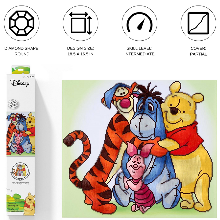 Diamond Dotz Pooh & Friends - 18.5 x 16.5 in