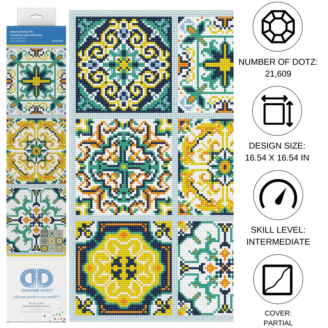 Diamond Dotz Mesmerising Tile - 16.54 x 16.54 in