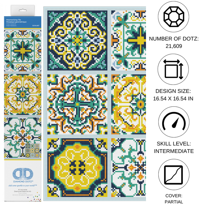 Diamond Dotz Mesmerising Tile - 16.54 x 16.54 in