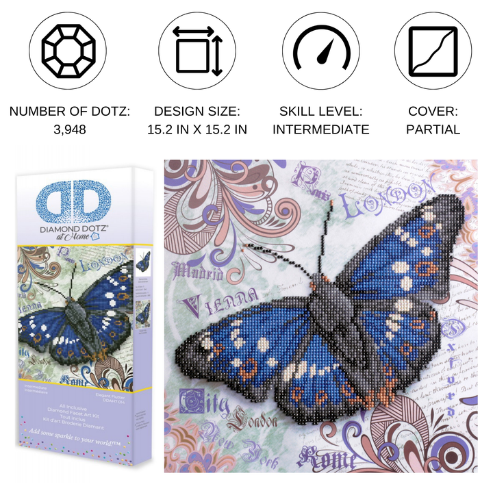 Diamond Dotz Elegant Flutter - 15.2 x 15.2 in