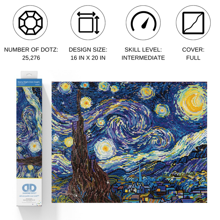 Diamond Dotz Starry Night (Van Gogh) - 20 x 16 in