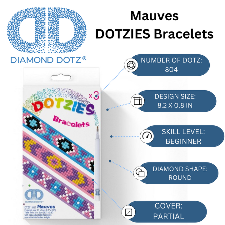Diamond Dotz Mauves Bracelets Kit