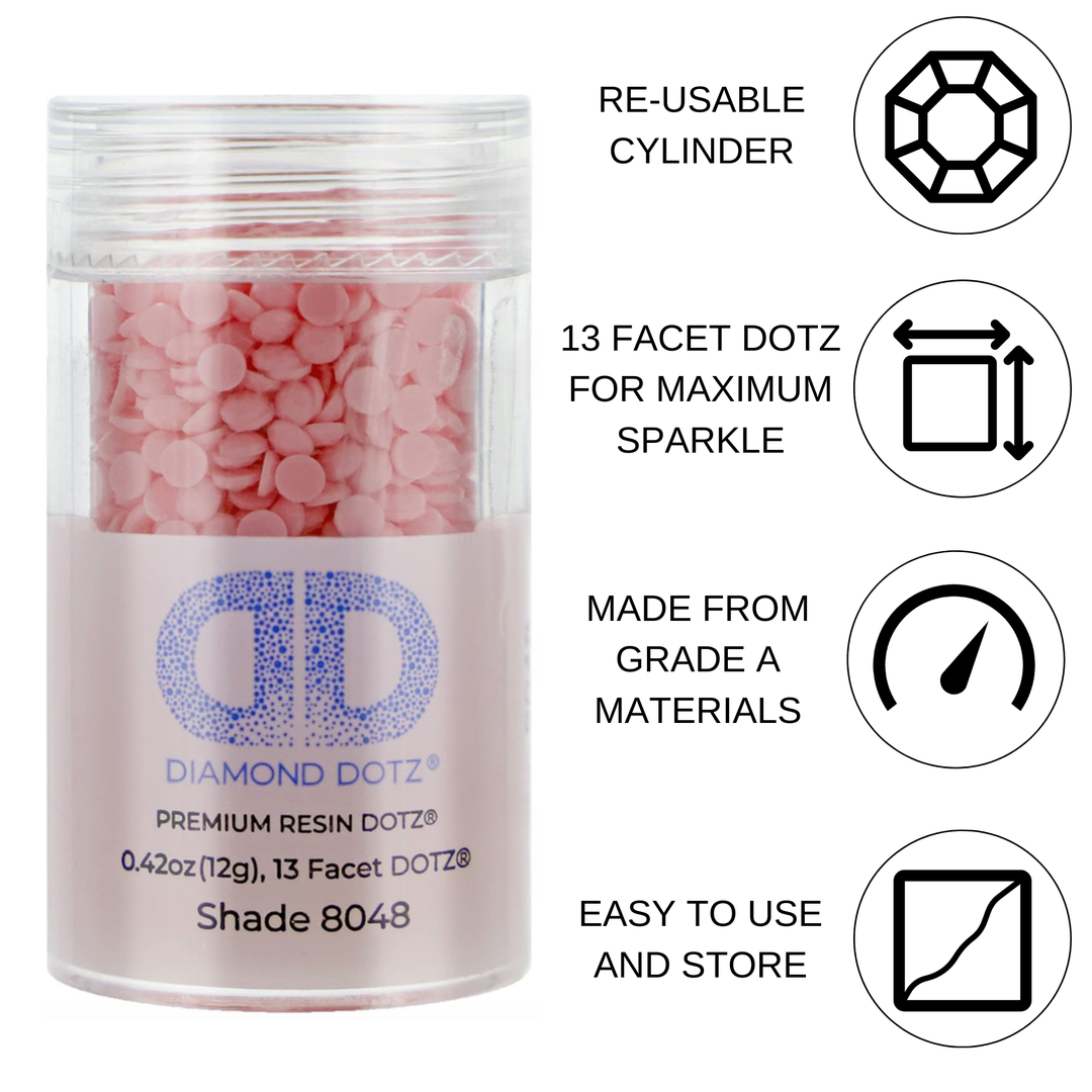 Diamond Dotz 2.8MM 12G DOTZ Cylinder - Light Frilly Pink