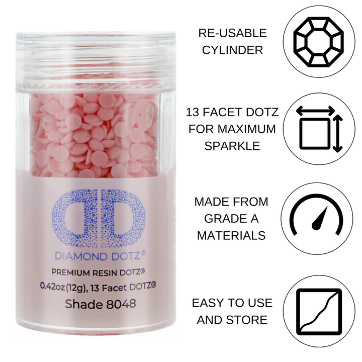 Diamond Dotz 2.8MM 12G DOTZ Cylinder - Light Frilly Pink