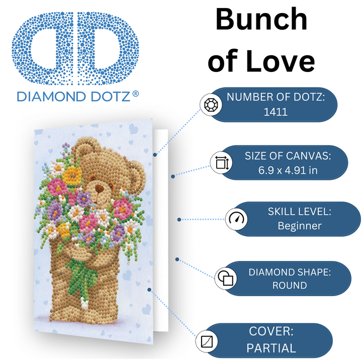 Diamond Dotz Bunch of Love - Diamond Painting Greeting Card