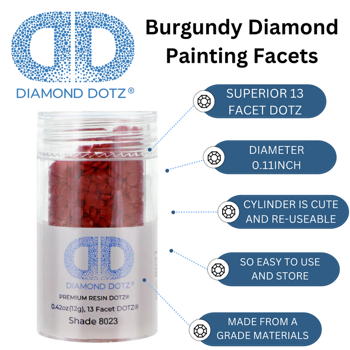 Diamond Dotz 2.8MM 12G DOTZ Cylinder - Burgundy