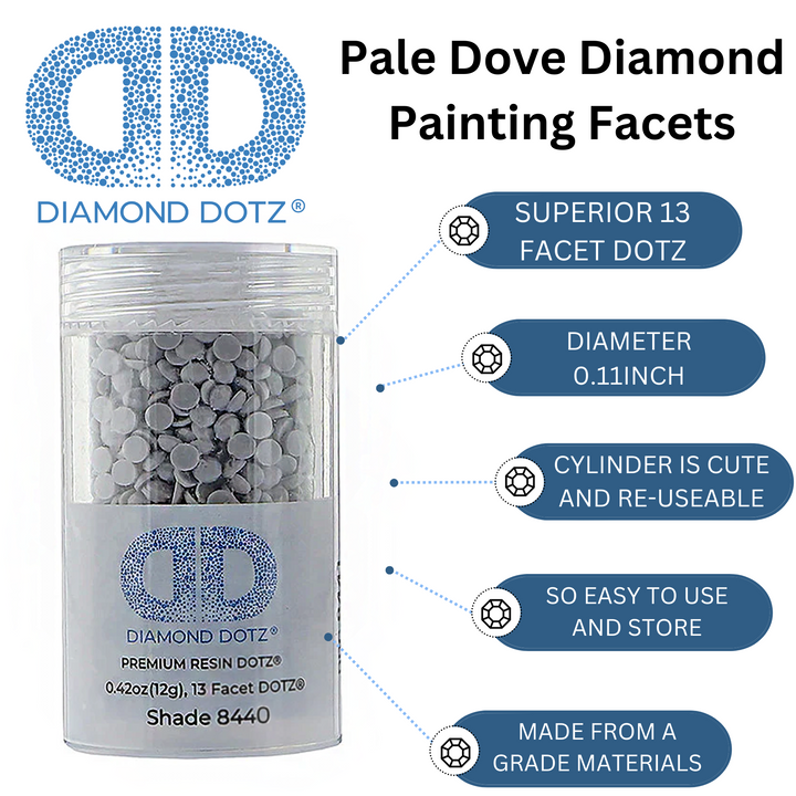 Diamond Dotz 2.8MM 12G DOTZ Cylinder - Pale Dove