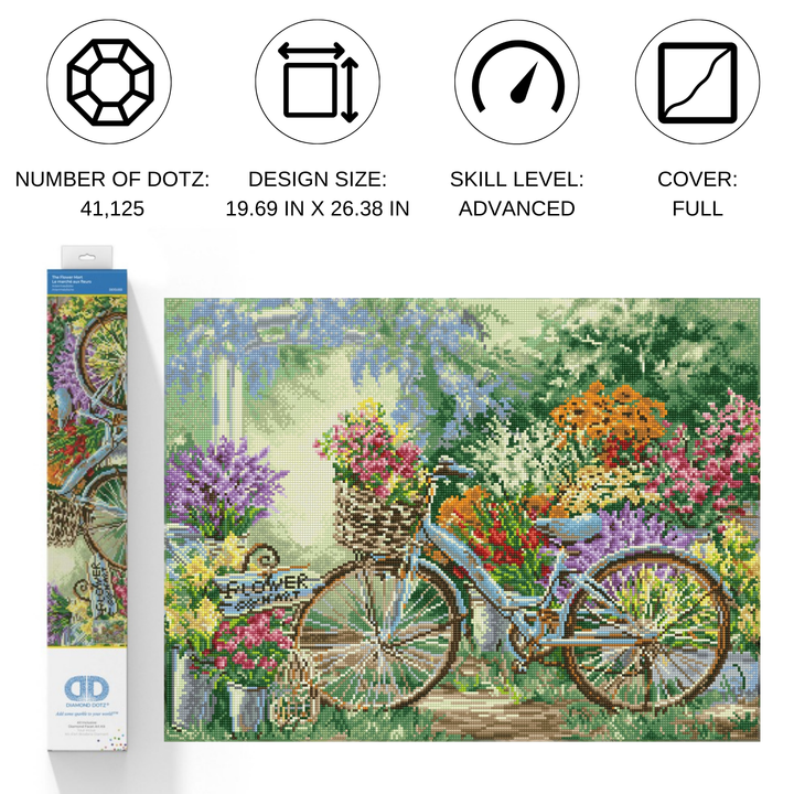 Diamond Dotz The Flower Mart - 19.69 x 26.38 in