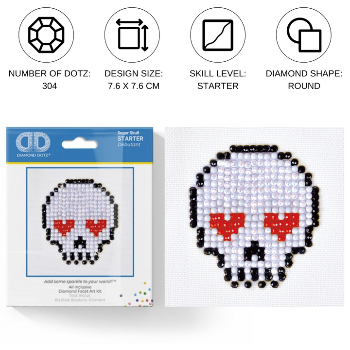 Diamond Dotz Sugar Skull - 12 x 12 in