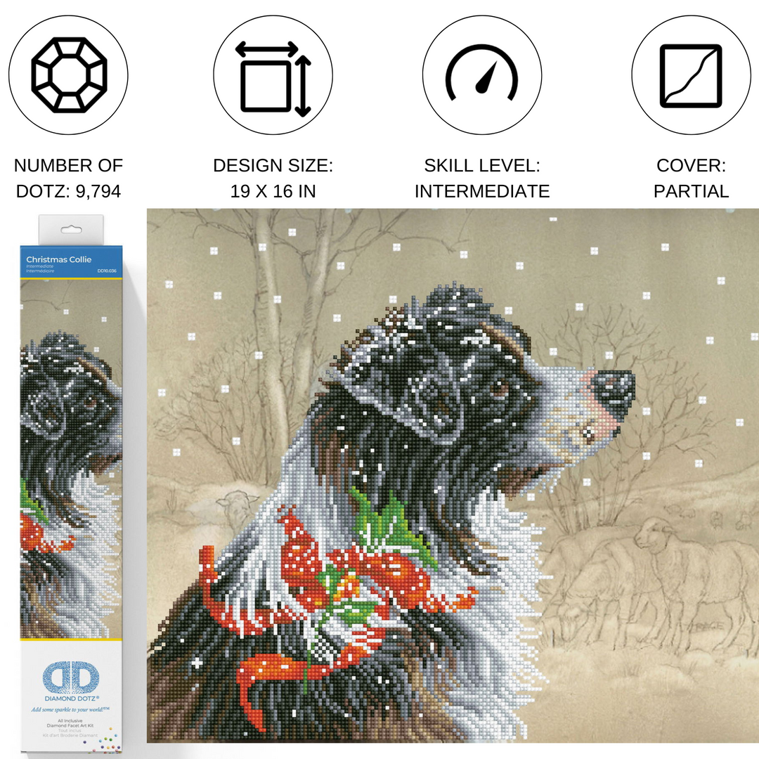Diamond Dotz Christmas Collie - 16 x 19 in
