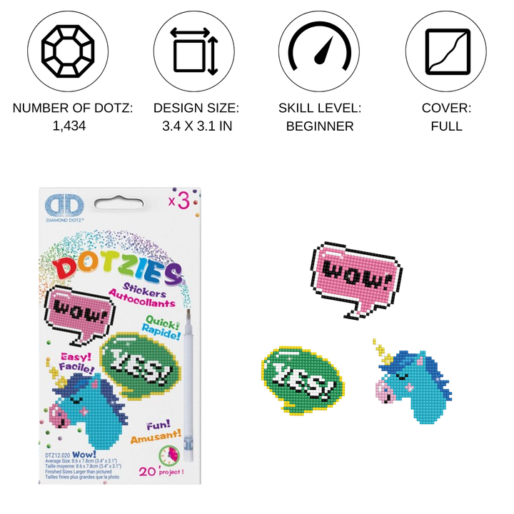 Diamond Dotz Wow - DOTZIES Stickers Kit