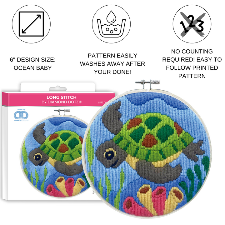 Diamond Dotz Long Stitch Cross Stitch Ocean Baby - 6 in