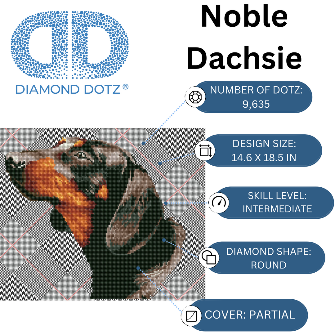 Diamond Dotz Noble Dachsie - 14.6 x 18.5 in