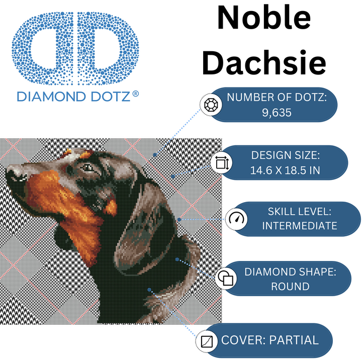 Diamond Dotz Noble Dachsie - 14.6 x 18.5 in