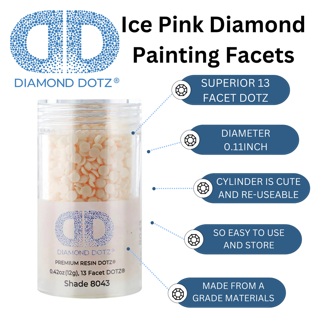 Diamond Dotz 2.8MM 12G DOTZ Cylinder - Ice Pink