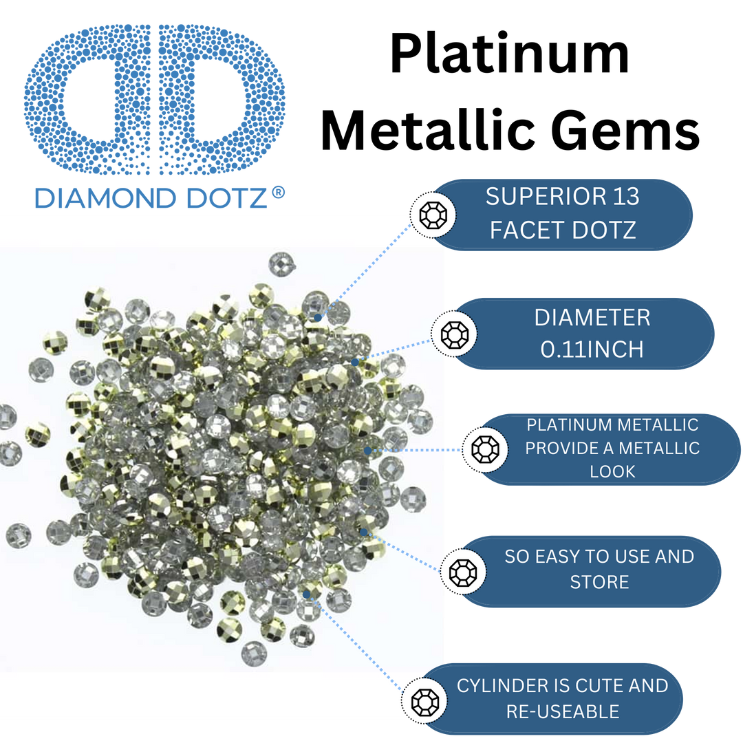 Diamond Dotz 2.8MM 12G DOTZ Cylinder - PLATINUM METALLIC
