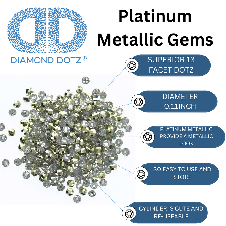 Diamond Dotz 2.8MM 12G DOTZ Cylinder - PLATINUM METALLIC