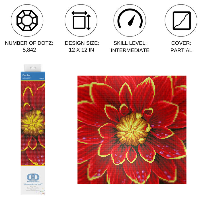 Diamond Dotz Dahlia - 12 x 12 in