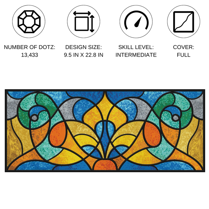 Diamond Dotz Stained Glass Study - 9.5 x 22.8 in