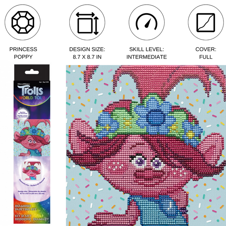 Diamond Dotz Princess Poppy - 8.7 x 8.7 in