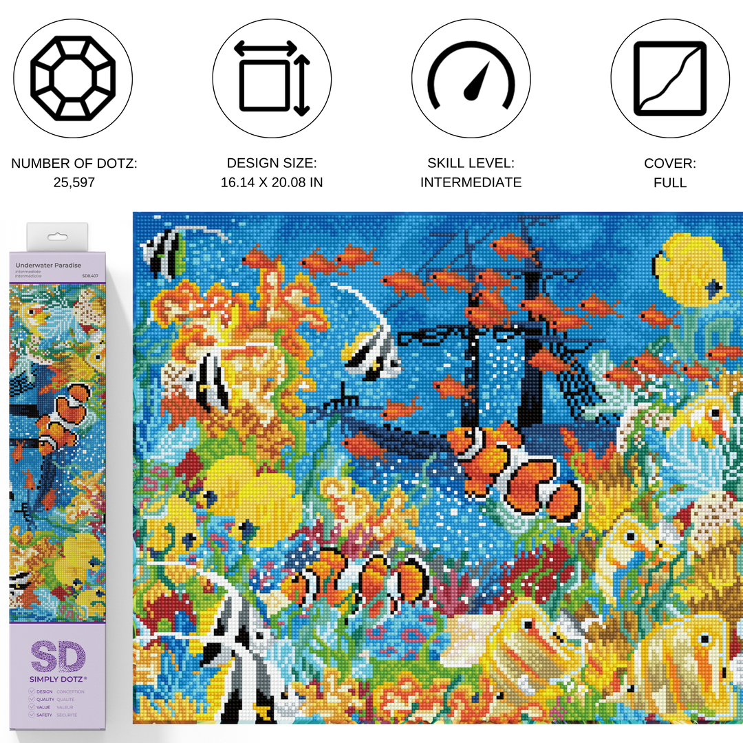 Diamond Dotz Underwater Paradise - 16.14 x 20.08 in