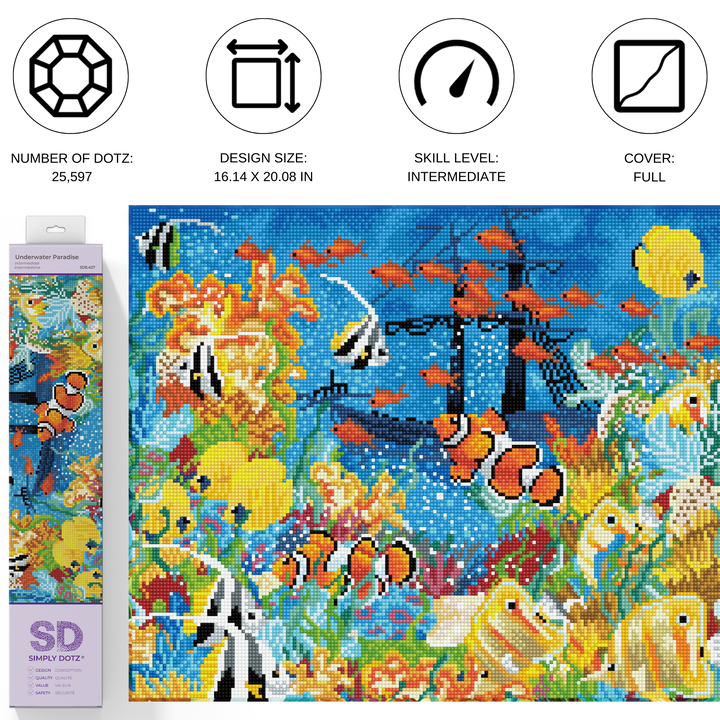Diamond Dotz Underwater Paradise - 16.14 x 20.08 in