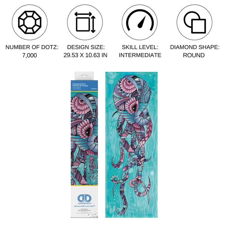 Diamond Dotz Octopus Dance - 29.53 x 10.63 in
