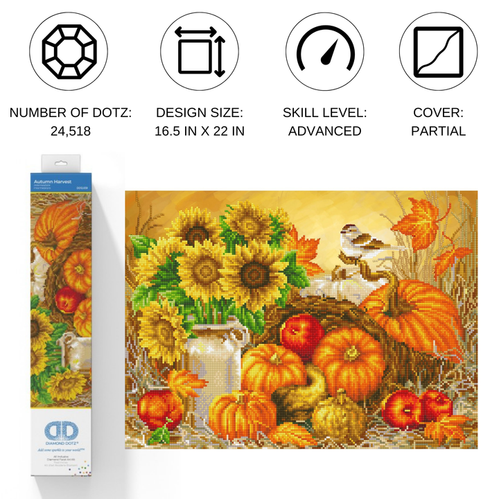 Diamond Dotz Autumn Harvest - 16.5 x 22 in