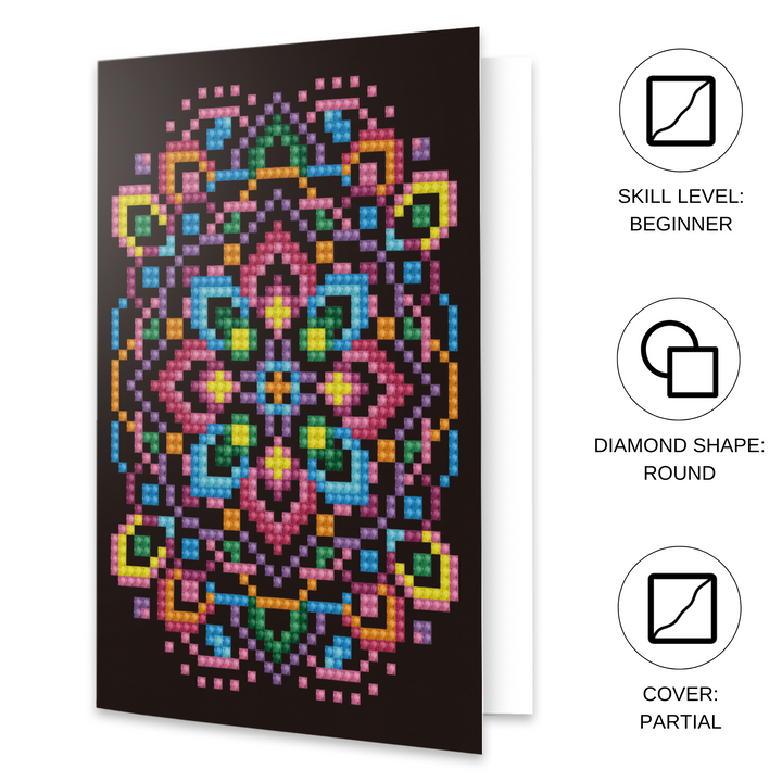 Diamond Dotz Black Star - Diamond Painting Greeting Card