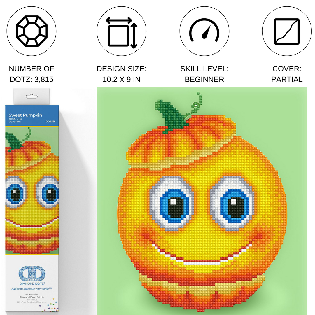 Diamond Dotz Sweet Pumpkin - 10.2 x 9 in