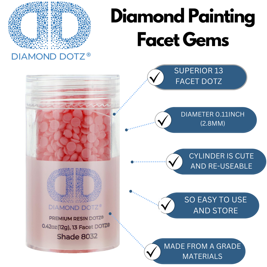 Diamond Dotz 2.8MM 12G DOTZ Cylinder - Light Carnation