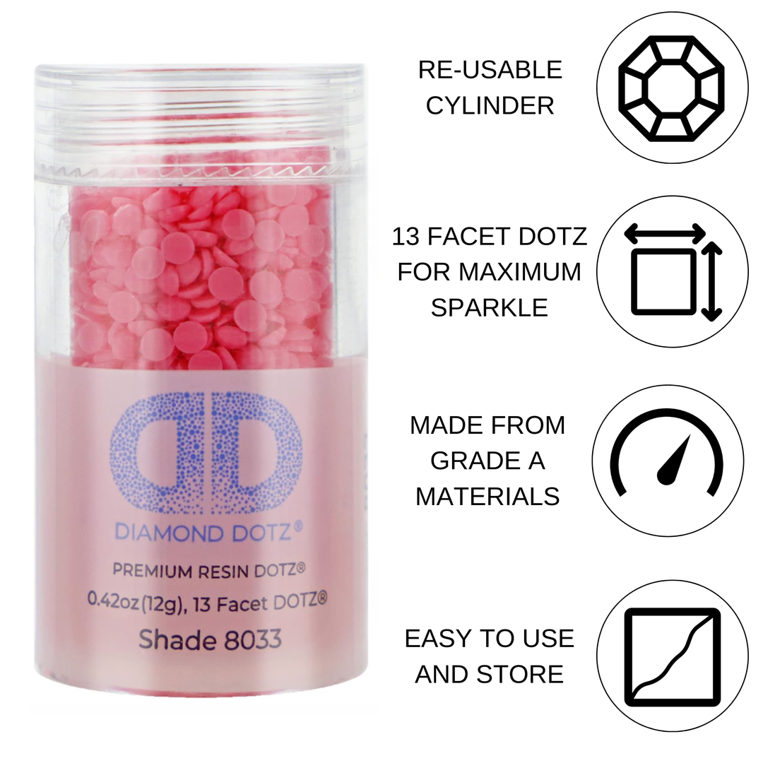Diamond Dotz 2.8MM 12G DOTZ Cylinder - Carnation
