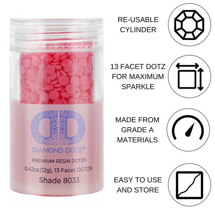 Diamond Dotz 2.8MM 12G DOTZ Cylinder - Carnation