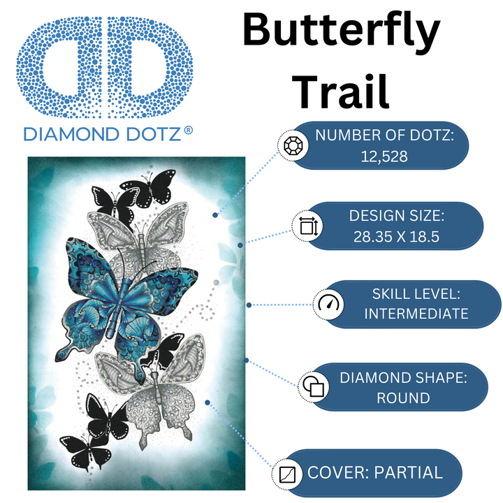 Diamond Dotz Butterfly Trail - 28.35 x 18.5 in