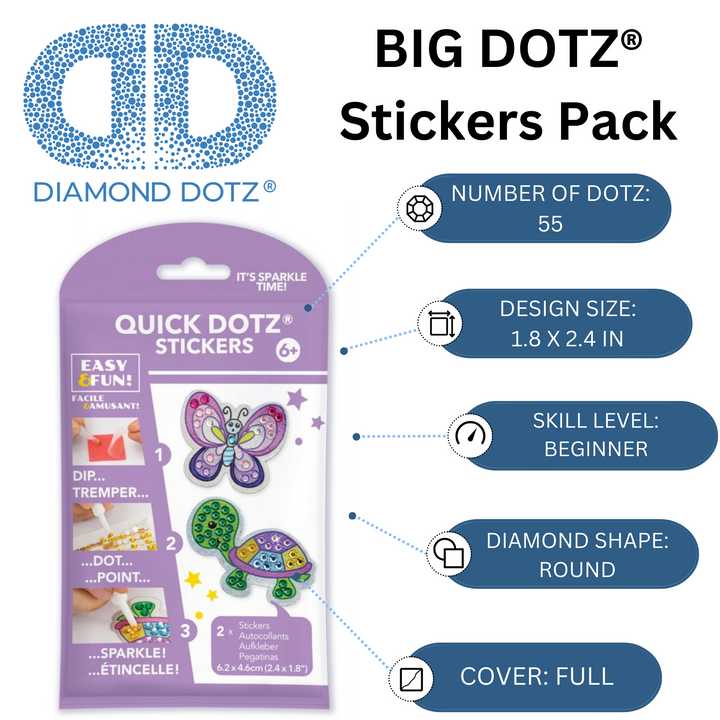 Diamond Dotz BIG DOTZ Stickers Pack 1 - Garden Friends