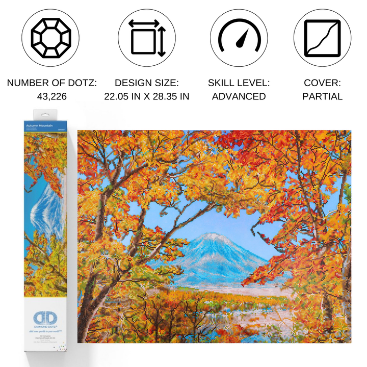 Diamond Dotz Autumn Mountain - 28.35 x 22.05 in
