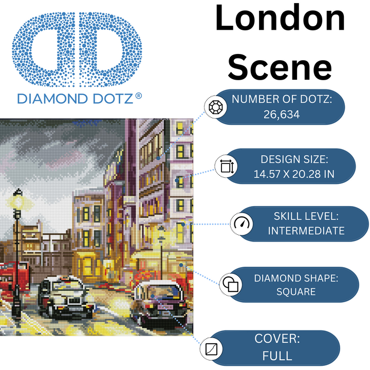 Diamond Dotz London Scene - 20.28 x 14.57 in