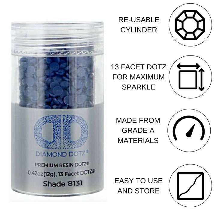 Diamond Dotz 2.8MM 12G DOTZ Cylinder - Navy Blue