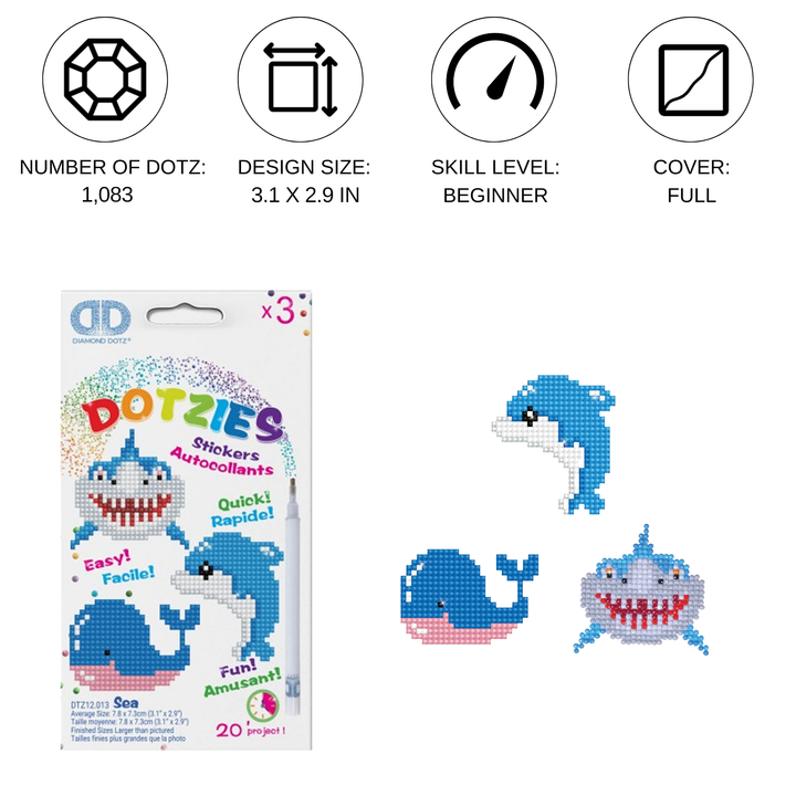 Diamond Dotz Sea - DOTZIES Stickers Kit