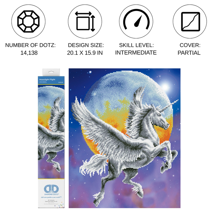 Diamond Dotz Moonlight Flight - 15.9 x 20.1 in