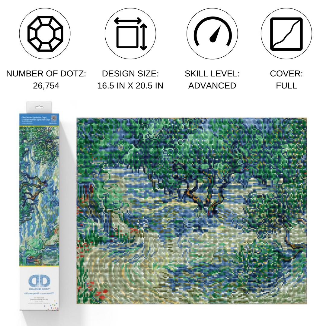 Diamond Dotz Olive Orchard (Van Gogh) - 16.5 x 20.5 in