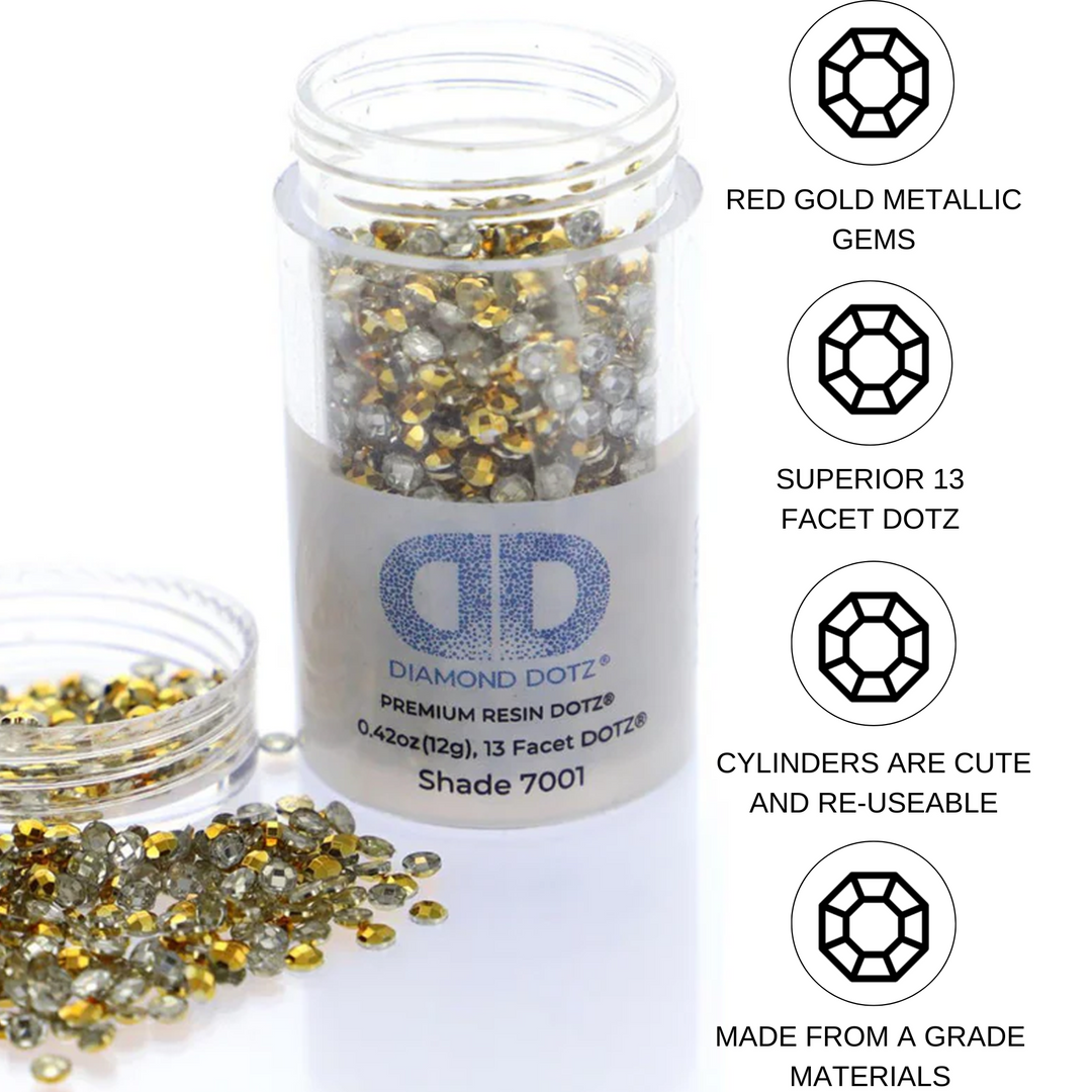 Diamond Dotz 2.8MM 12G DOTZ Cylinder - RED GOLD METALLIC
