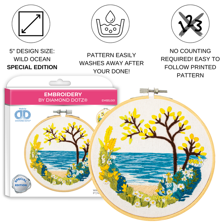 Diamond Dotz Wild Ocean Embroidery Kit - 5 in