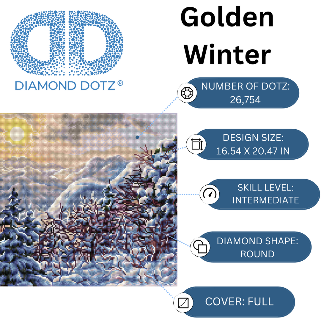 Diamond Dotz Golden Winter - 16.54 x 20.47 in
