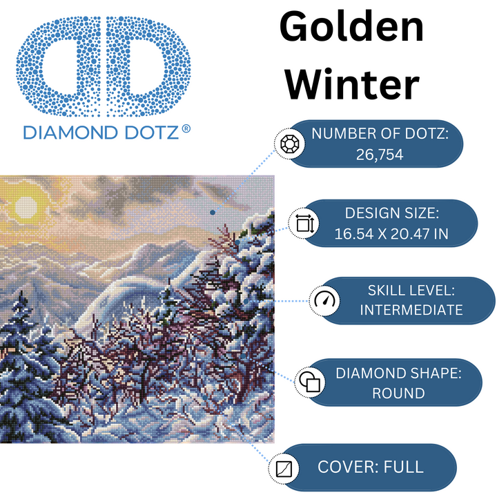Diamond Dotz Golden Winter - 16.54 x 20.47 in