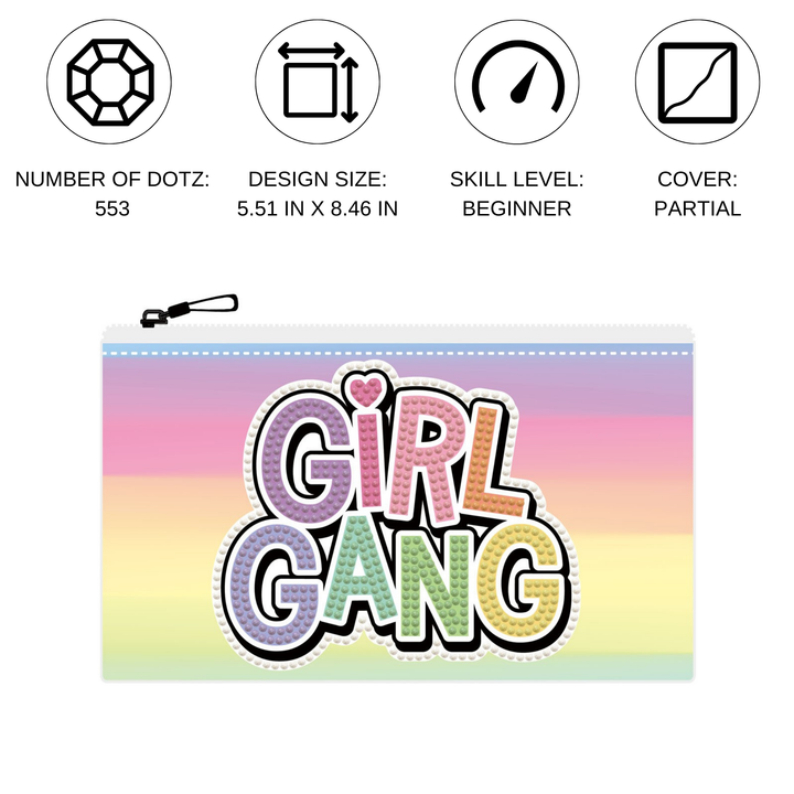 Diamond Dotz DOTZIES GIRL GANG Diamond Painting - 7.5" x 4.3"