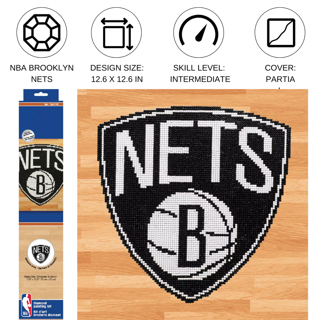 Diamond Dotz NBA Brooklyn Nets - 12.6 x 12.6 in