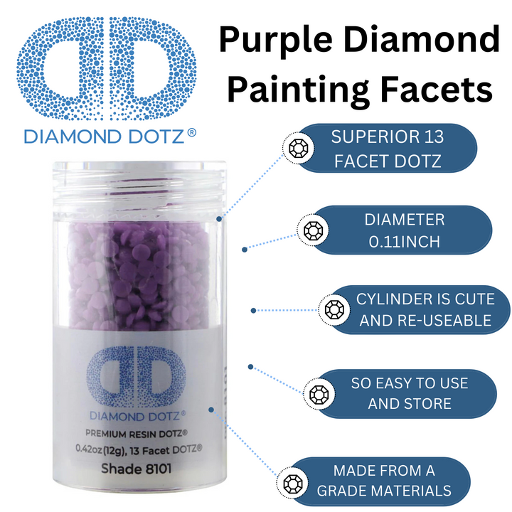 Diamond Dotz 2.8MM 12G DOTZ Cylinder - Purple