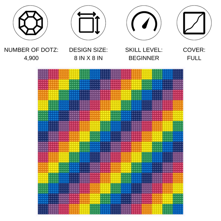 Diamond Dotz Tetris - 8 x 8 in
